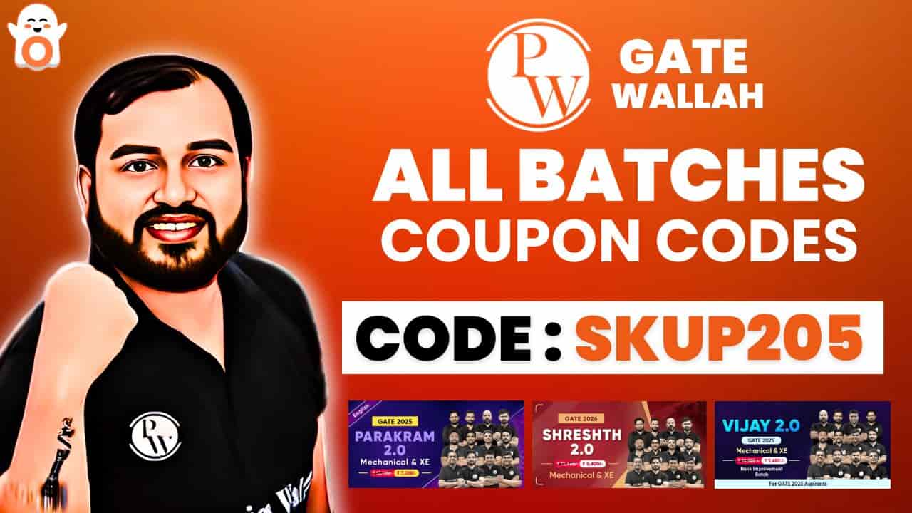 Best PW GATE Coupon Code - Get Upto 60 % Discount Today